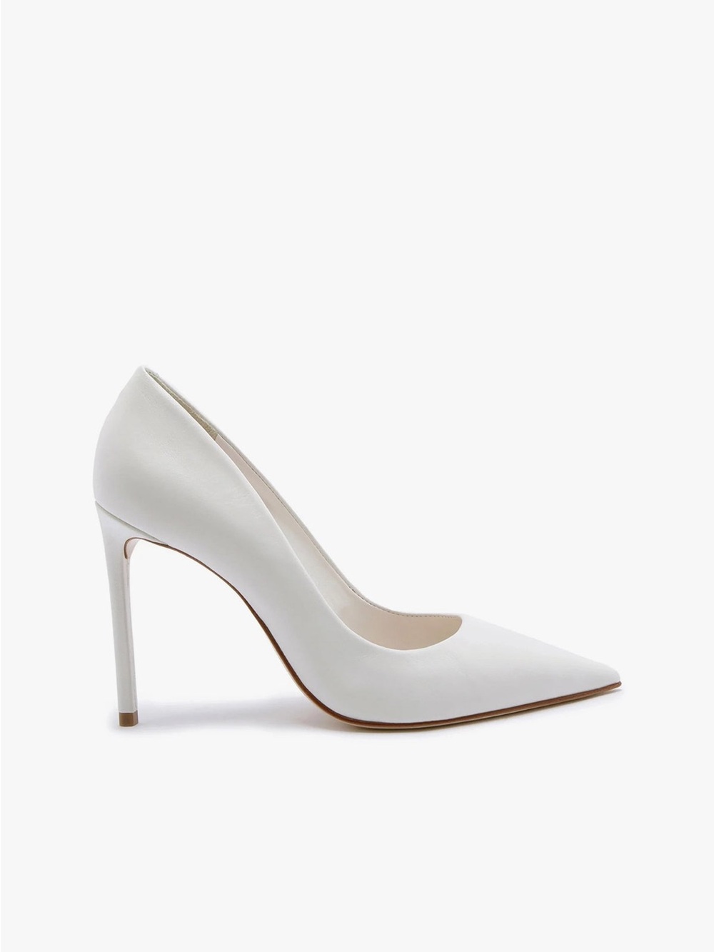 SCHUTZ LOU HIGH STILETTO PUMP IN WHITE | SLIGHTLY USED